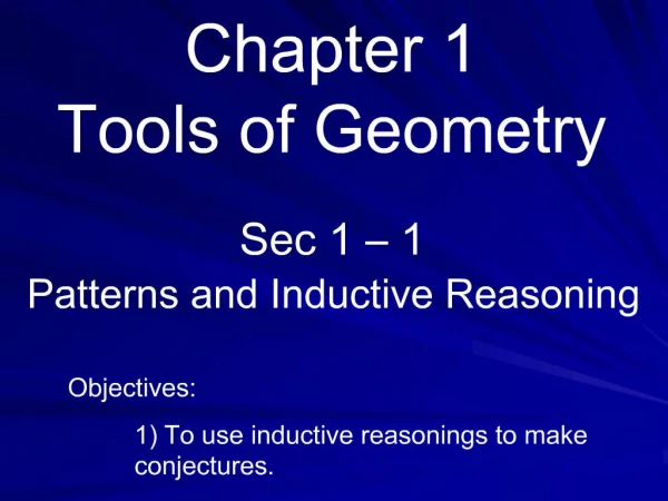 Chapter 1 Tools of Geometry
