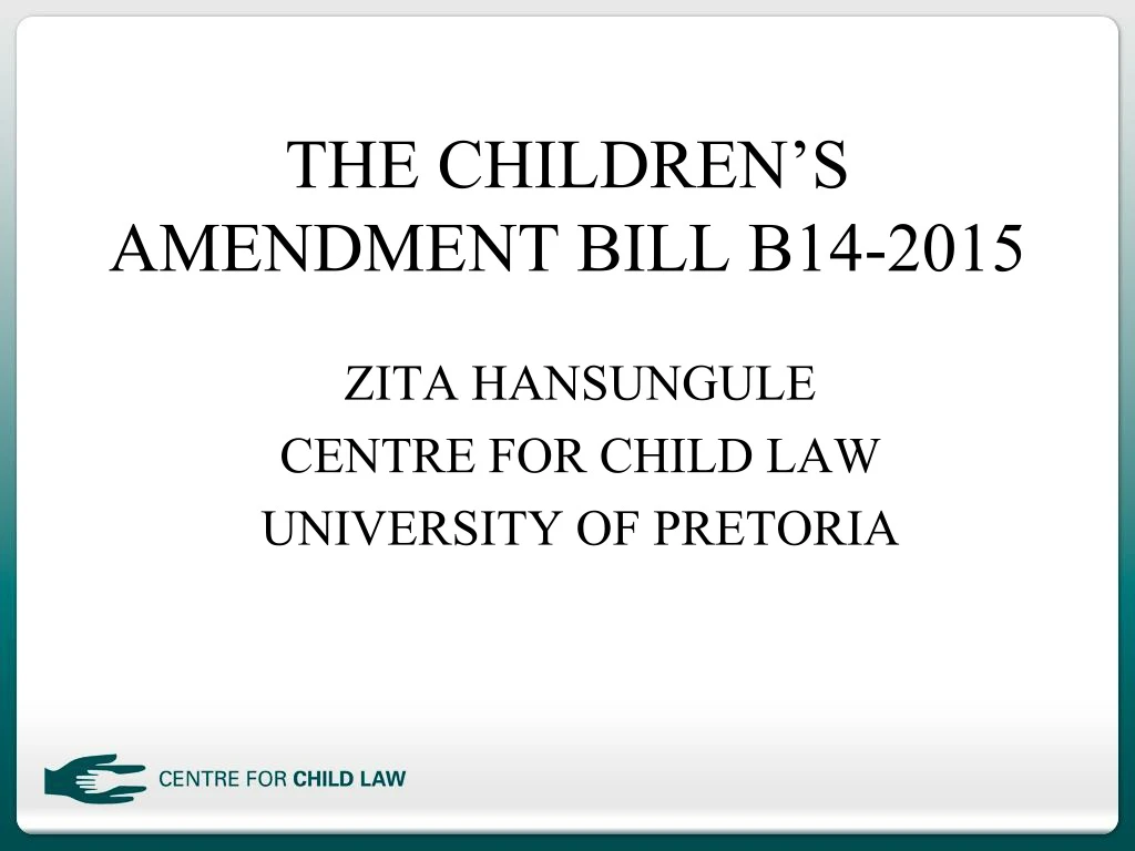 the children s amendment bill b14 2015