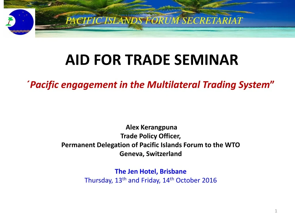 aid for trade seminar