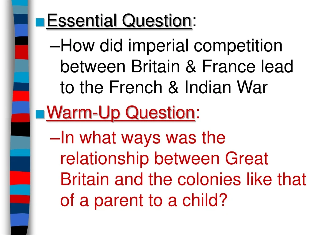 essential question how did imperial competition