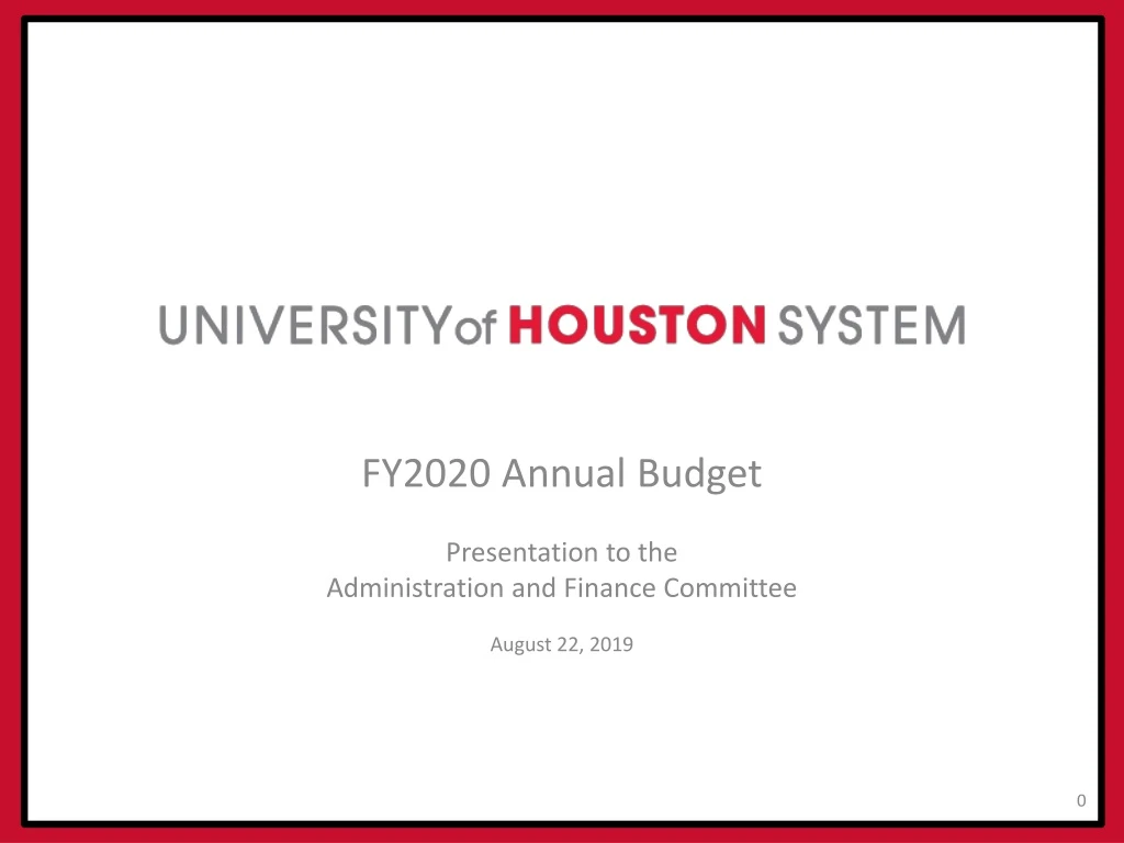 fy2020 annual budget presentation to the administration and finance committee august 22 2019