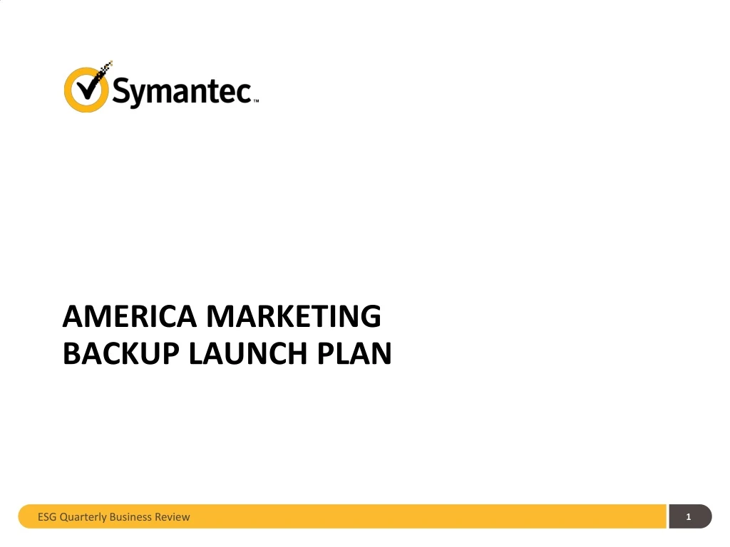 america marketing backup launch plan