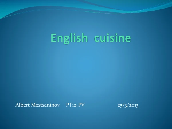 English cuisine