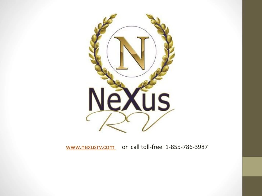 www nexusrv com or call toll free 1 855 786 3987