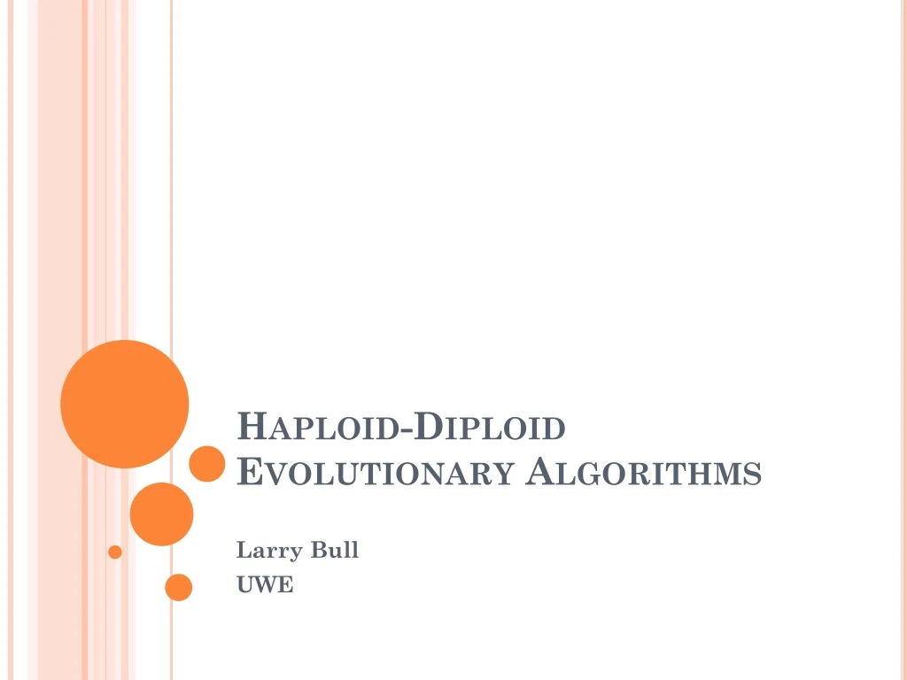 haploid diploid evolutionary algorithms