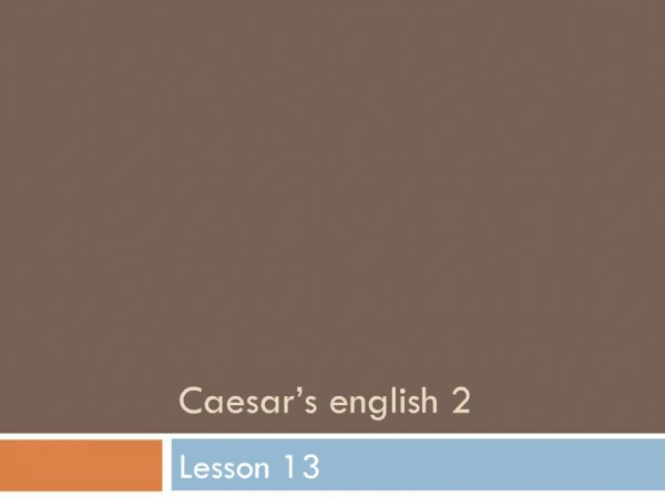 Caesar s english 2