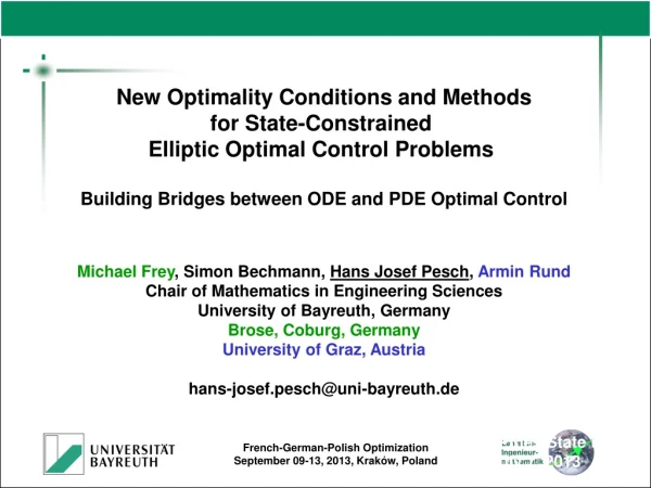 New Optimality Conditions and Methods for State-Constrained Elliptic Optimal Control Problems