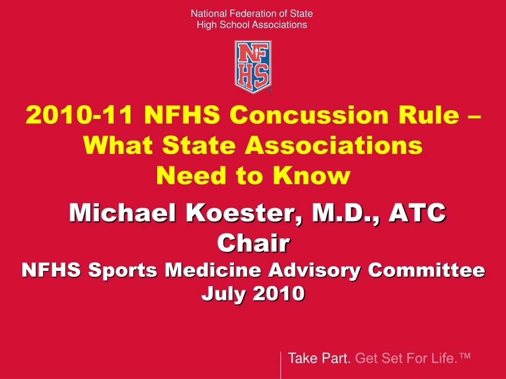 2010 11 nfhs concussion rule what state