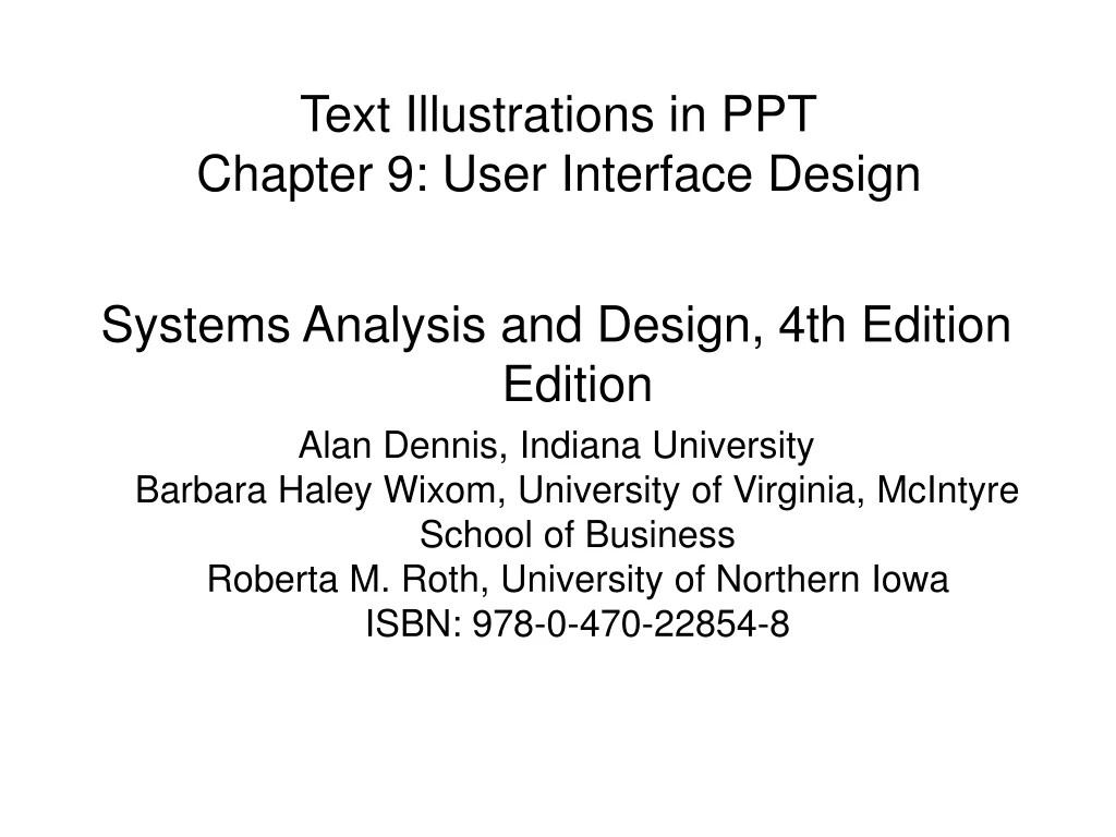 text illustrations in ppt chapter 9 user interface design