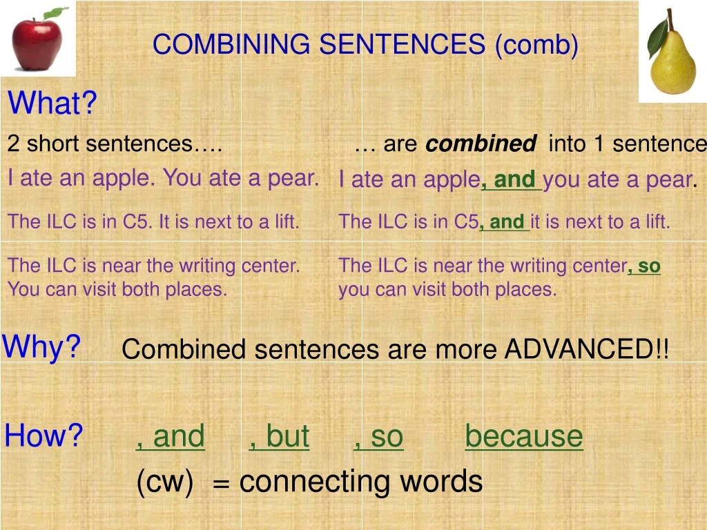 combining sentences comb