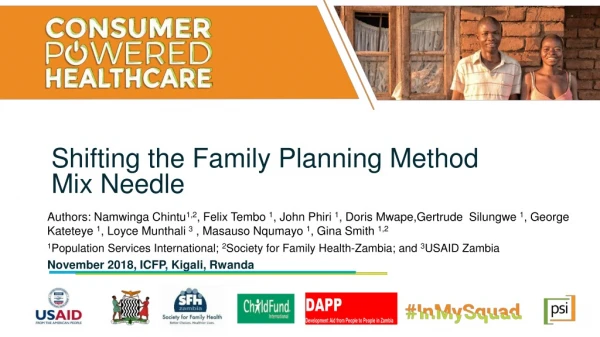 Shifting the Family Planning Method Mix Needle