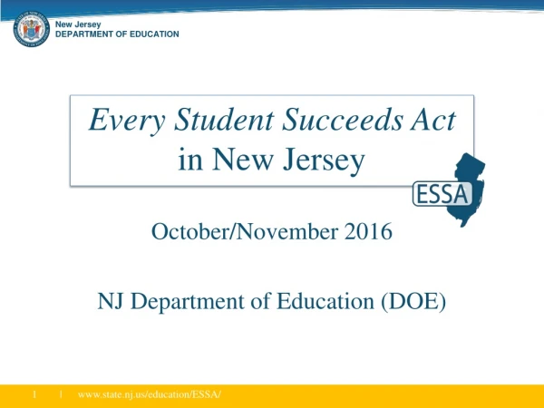 Every Student Succeeds Act in New Jersey