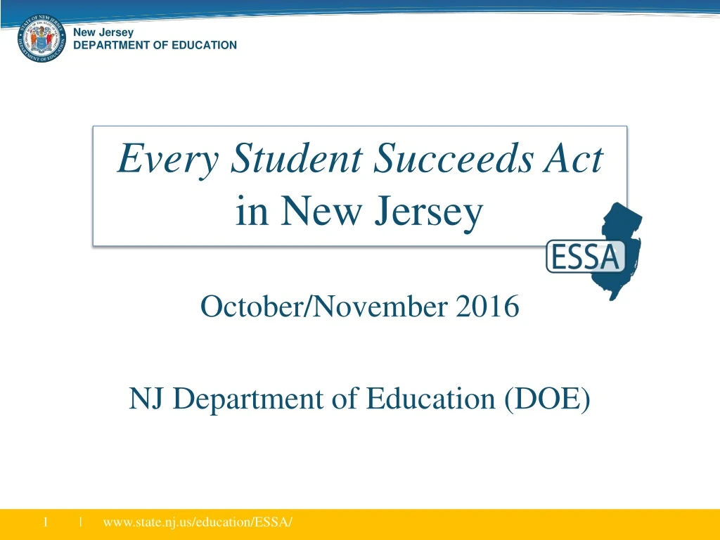 every student succeeds act in new jersey