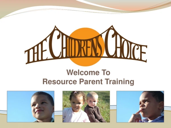 Welcome To Resource Parent Training
