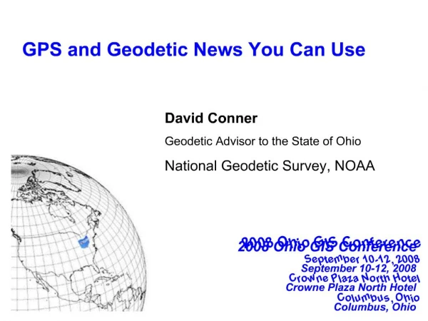 GPS and Geodetic News You Can Use