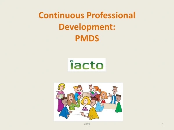Continuous Professional Development: PMDS