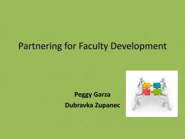 Partnering for Faculty Development