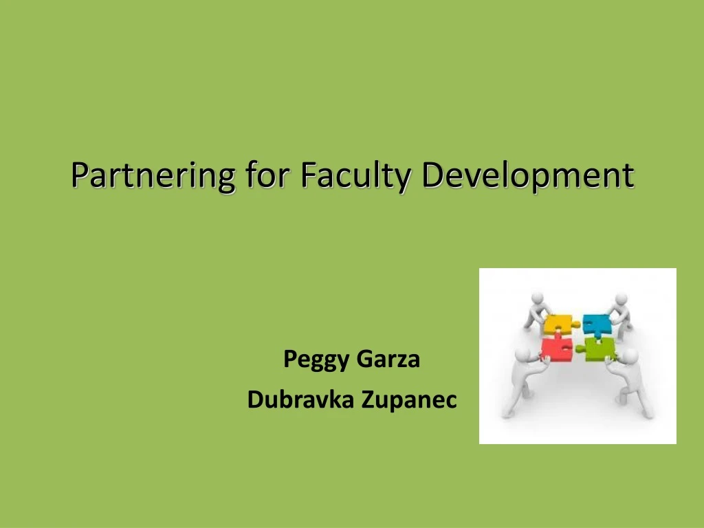 partnering for faculty development