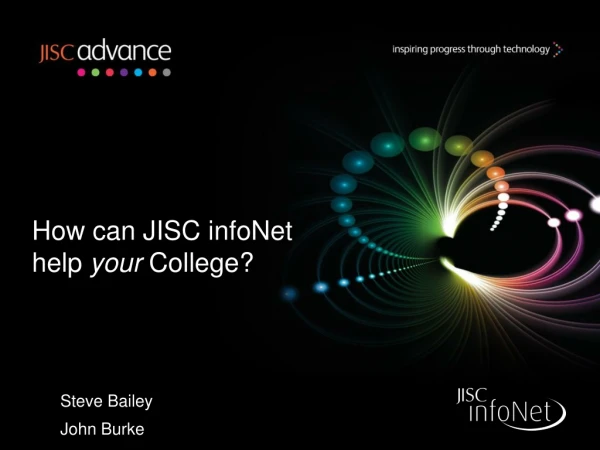 How can JISC infoNet help your College?