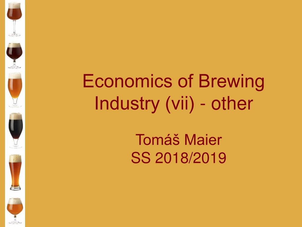 economics of brewing industry v ii other