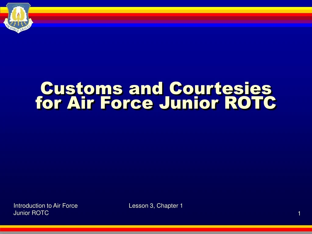 customs and courtesies for air force junior rotc