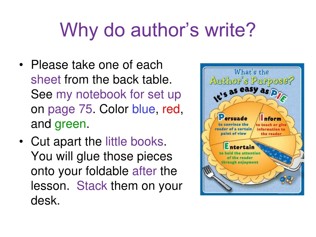 why do author s write