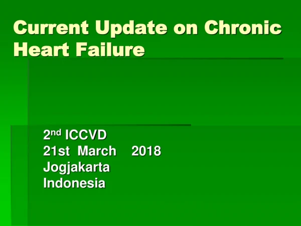 Current Update on Chronic Heart Failure