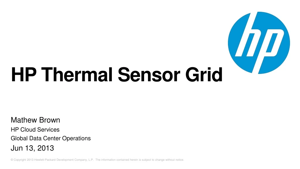 hp thermal sensor grid