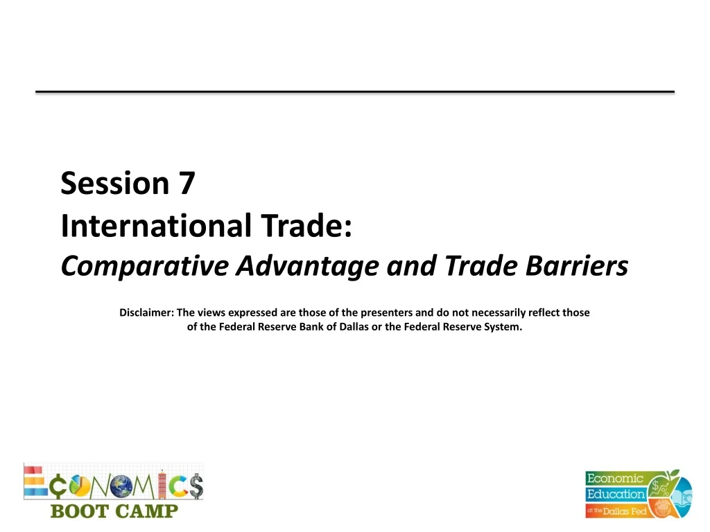 session 7 international trade comparative advantage and trade barriers