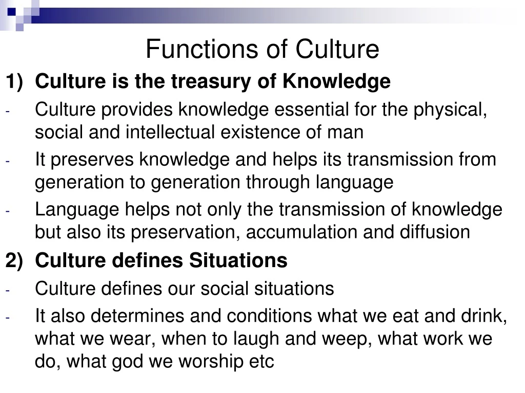 functions of culture
