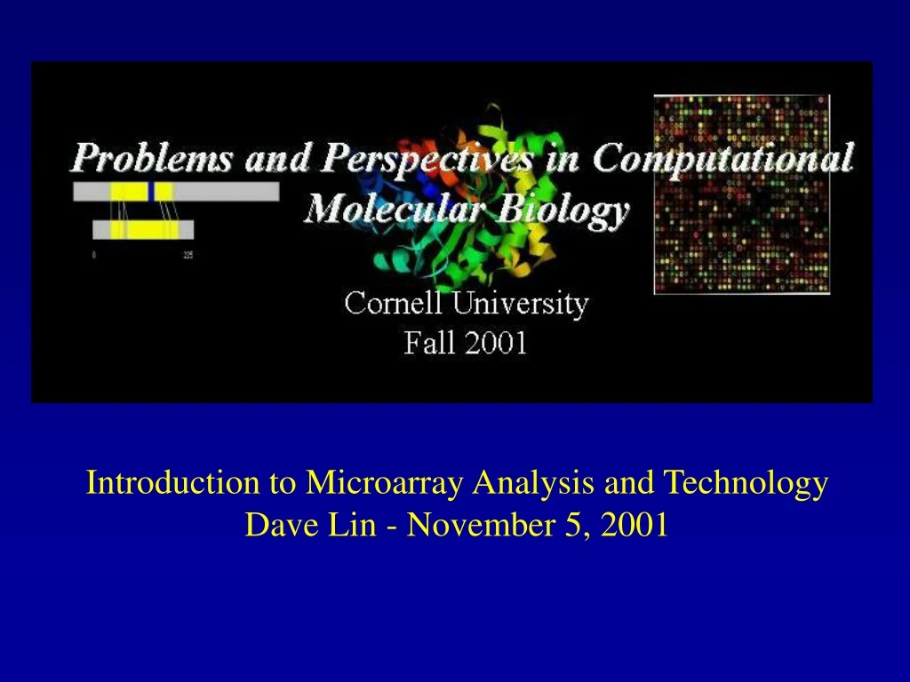 introduction to microarray analysis