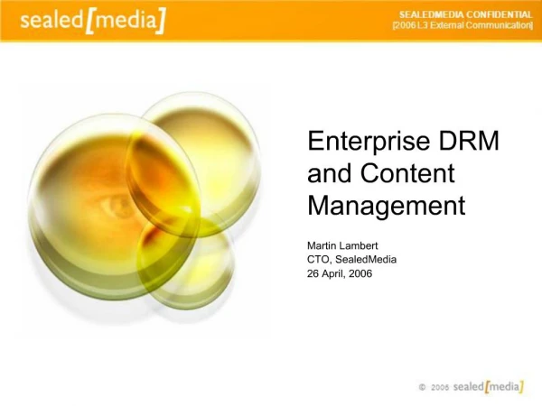 Enterprise DRM and Content Management