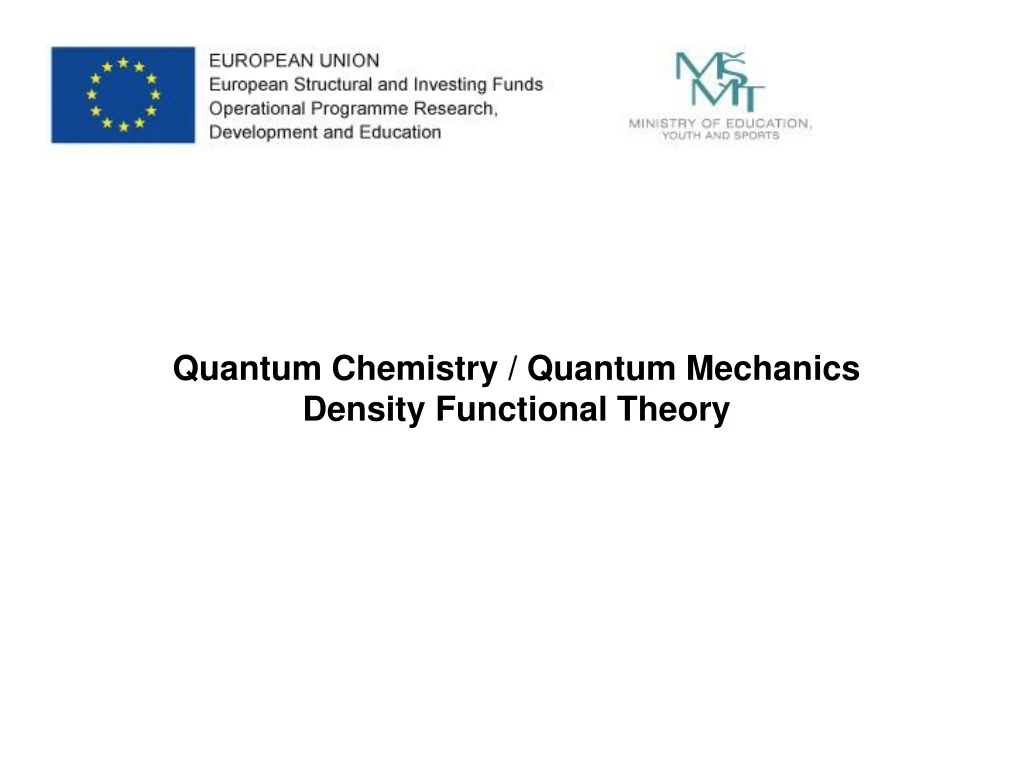 quantum chemistry quantum mechanics density