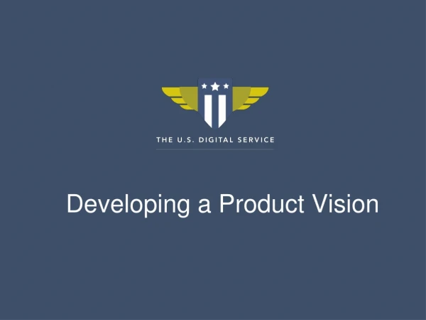 Developing a Product Vision