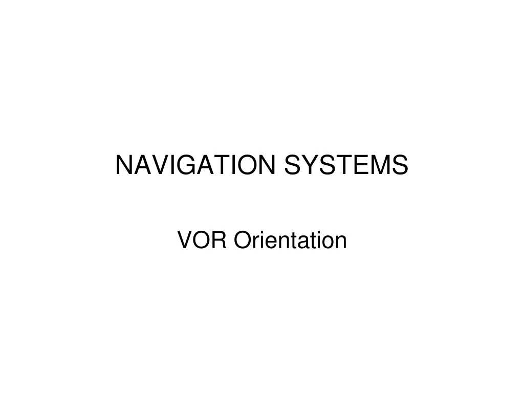 navigation systems