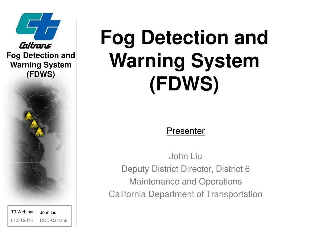 fog detection and warning system fdws