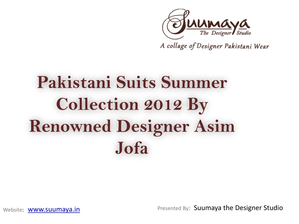 pakistani suits summer collection 2012