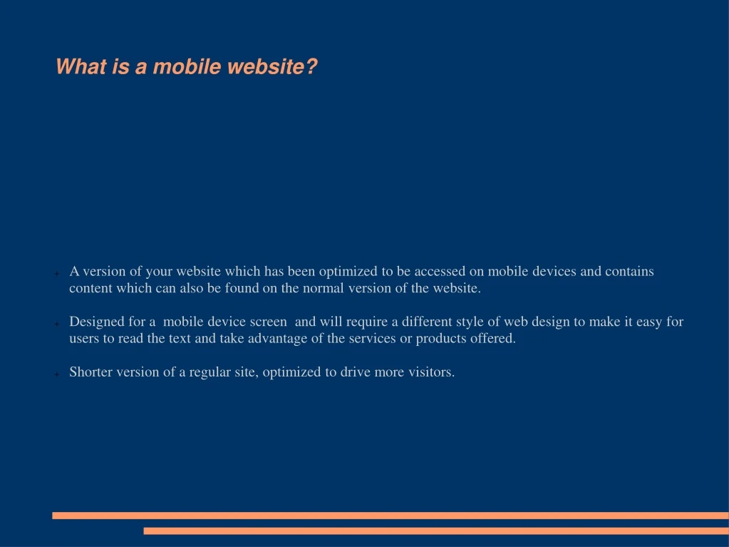 what is a mobile website