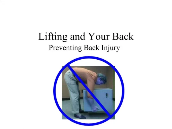 Lifting and Your Back