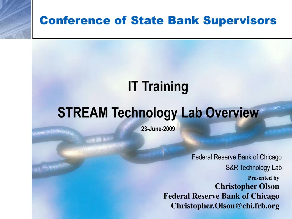 conference of state bank supervisors it training
