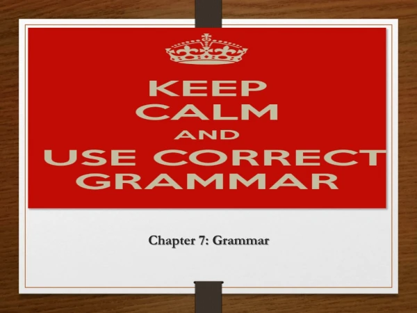 Chapter 7: Grammar