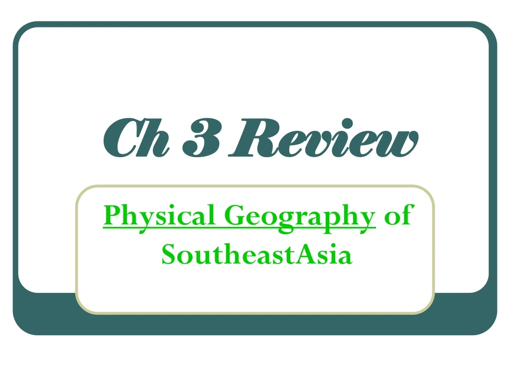 ch 3 review