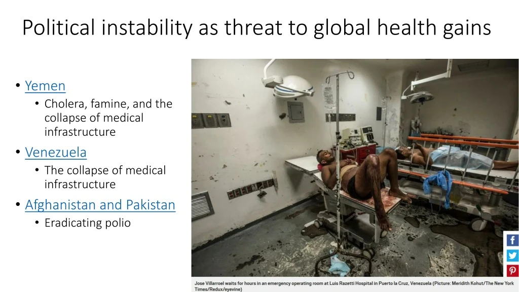 political instability as threat to global health gains