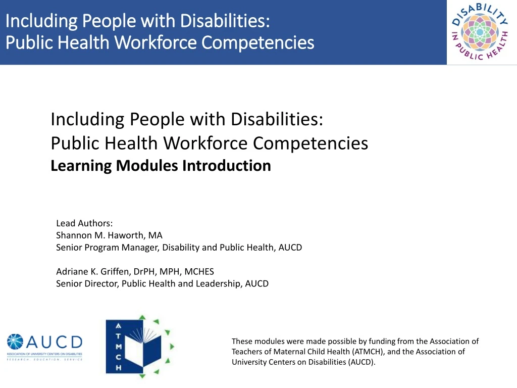 including people with disabilities public health workforce competencies