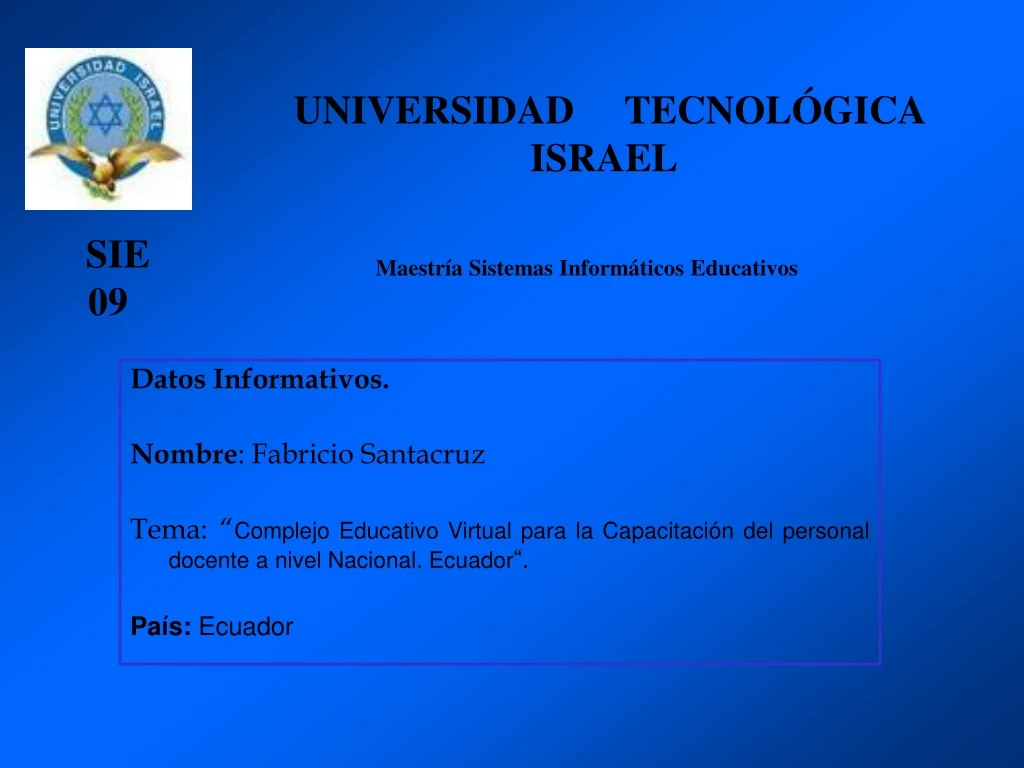 universidad tecnol gica israel