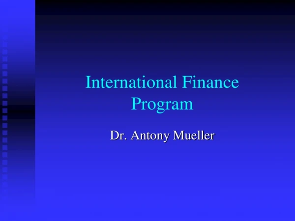 International Finance Program
