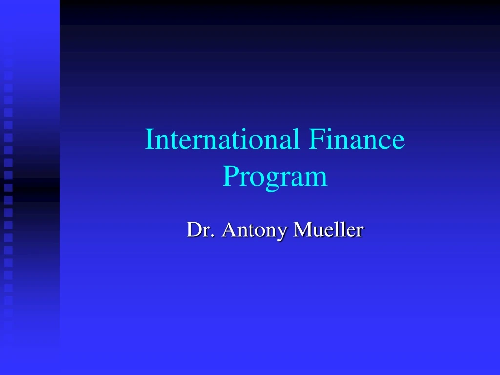 international finance program