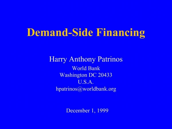 Demand-Side Financing