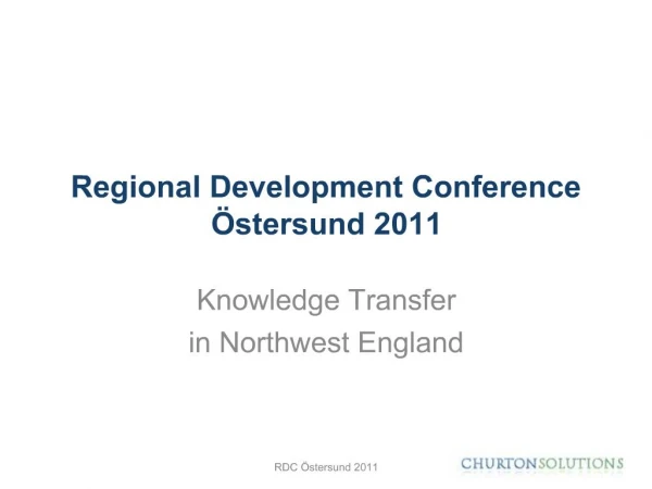 Regional Development Conference stersund 2011