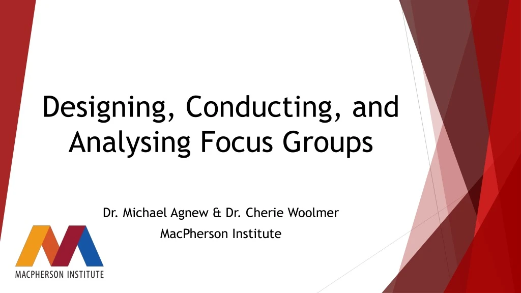 designing conducting and analysing focus groups